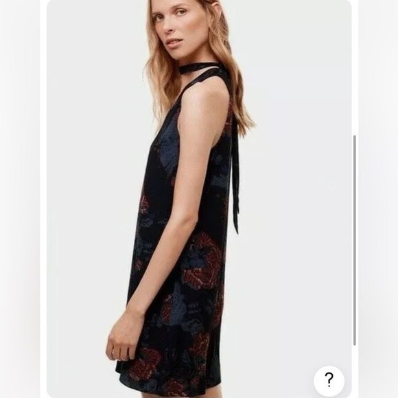 Aritzia Wilfred Ethere Floral Choker Mini Dress Sz Small - Picture 2 of 12